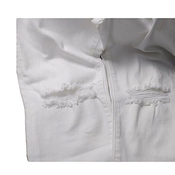 Current/ Elliot High Waist Stiletto White Ripped jeans - Picture 8 of 12